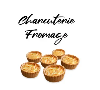 Minis quiche charcuterie fromage 4.5 cm