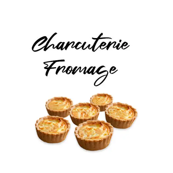 Minis quiche charcuterie fromage 4.5 cm