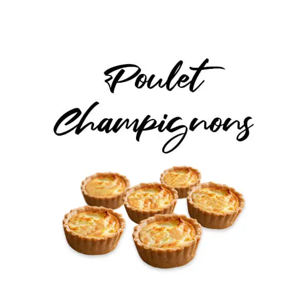 Minis quiches poulet champignons 4.5 cm